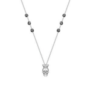 Police Luxusný oceľový náhrdelník s lebkou Rock Rebel PEAGN0001001