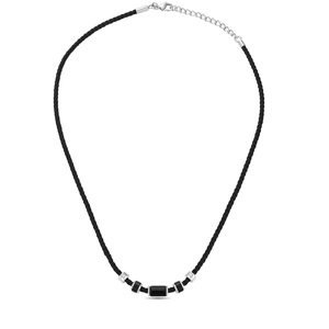 Police Fashion kožený náhrdelník s onyxom Bullion PEAGN0032201