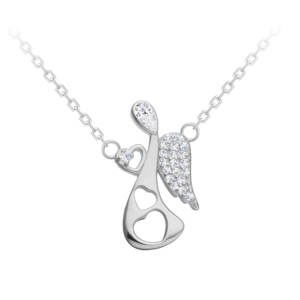 Preciosa Nežný strieborný náhrdelník Angelic Touch 5294 00