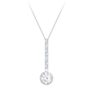 Preciosa Strieborný náhrdelník s kubickou zirkónia Lucea 5296 00 (retiazka, prívesok)