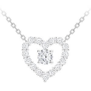 Preciosa Romantický strieborný náhrdelník First Love s kubickou zirkónia Preciosa 5302 00