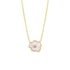 Preciosa Nežný pozlátený náhrdelník s kvetinou Verona 7453Y00