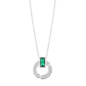 Preciosa Slušivý strieborný náhrdelník Sublimes s kubickou zirkóniou Preciosa 5390 66