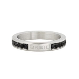 BREIL Štýlový oceľový prsteň so zirkónmi Light Row TJ336 62 mm