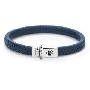 Rebel&Rose Modrý kožený náramok Braided Blue RR-L0146-S 20 cm - L+