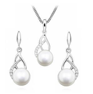Silver Cat Zvýhodnená sada šperkov s perlami SC404, SC405 (retiazka, prívesok, náušnice)
