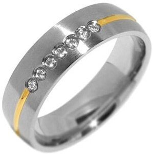 Silvego Snubný oceľový prsteň pre ženy PARIS RRC2048-Z 50 mm