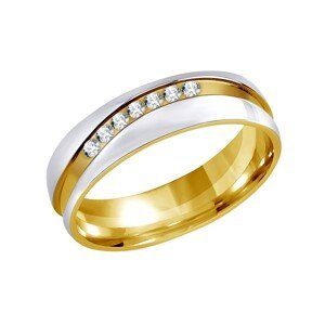 Silvego Snubný oceľový prsteň pre ženy Mariage RRC2050-Z 48 mm