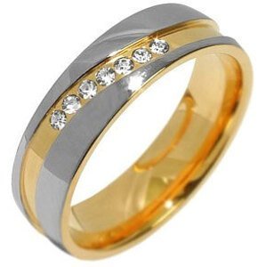 Silvego Snubný oceľový prsteň pre ženy Mariage RRC2050-Z 50 mm