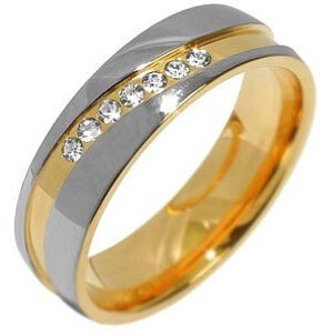 Silvego Snubný oceľový prsteň pre ženy Mariage RRC2050-Z 53 mm