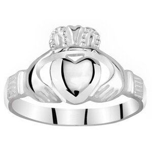 Silvego Dámsky Celostříbrný prsteň Claddagh ZTR96391 48 mm