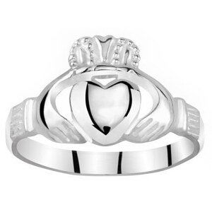 Silvego Dámsky Celostříbrný prsteň Claddagh ZTR96391 56 mm