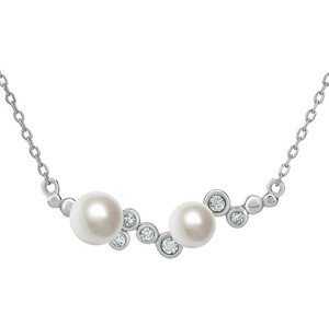 Silvego Strieborný perlový náhrdelník ILUMIA JJJN0972