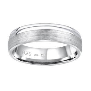 Silvego Snubný strieborný prsteň Amora pre mužov aj ženy QRALP130M 51 mm