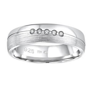 Silvego Snubný strieborný prsteň Presley pre ženy QRZLP012W 53 mm