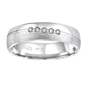 Silvego Snubný strieborný prsteň Presley pre ženy QRZLP012W 55 mm