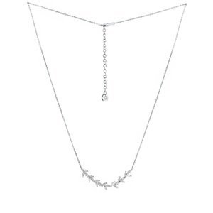 Silvego Strieborný náhrdelník Zoe s príveskom v tvare lístkov s Brilliance Zirconia MSS175N