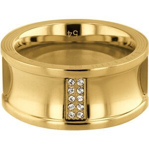 Tommy Hilfiger Luxusný pozlátený prsteň s kryštálmi TH2780036 56 mm