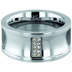Tommy Hilfiger Luxusné oceľový prsteň s kryštálmi TH2780034 56 mm