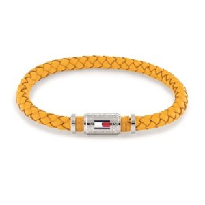 Tommy Hilfiger Moderný pánsky náramok zo žltej kože Homme 2790453