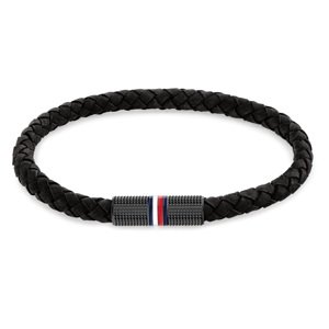 Tommy Hilfiger Čierny kožený náramok pre mužov Infinity 2790459