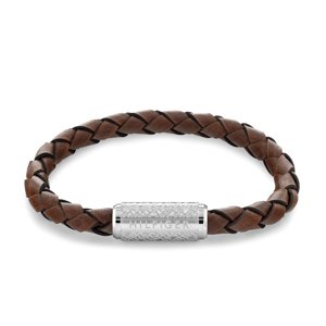 Tommy Hilfiger Štýlový hnedý kožený náramok Eplore the braid 2790482