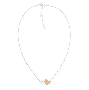 Tommy Hilfiger Slušivý oceľový náhrdelník so srdiečkami Enamel Hearts 2780743