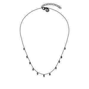 Tamaris Nápaditý čierny náhrdelník so zirkónmi TJ-0076-N-45