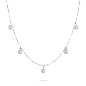 Tamaris Originálny oceľový náhrdelník s príveskami Coins TJ-0447-N-45