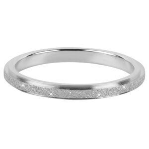 Troli Oceľový trblietavý prsteň KR-01 Silver 60 mm