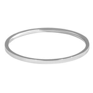Troli Elegantný minimalistický prsteň z ocele Silver 60 mm