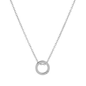 Troli Oceľový náhrdelník s kruhovým príveskom VESN0743S