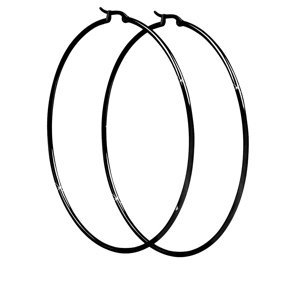Troli Luxusné čierne náušnice kruhy 8 cm