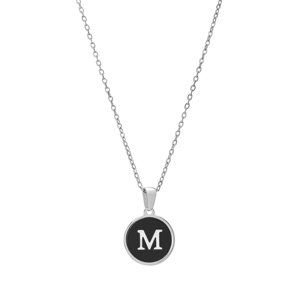 Troli Originálny oceľový náhrdelník s písmenom M