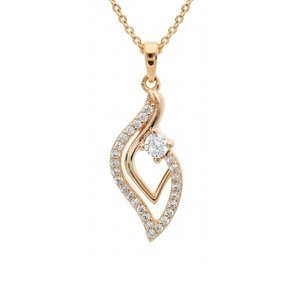 Troli Pôvabný pozlátený náhrdelník so zirkónmi PO/SP04571A