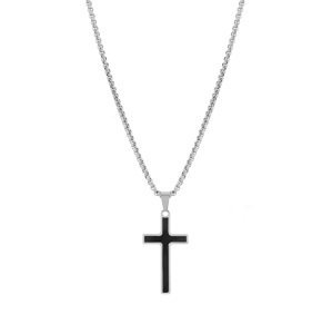 Troli Oceľový náhrdelník s krížikom VGX211-1S (retiazka, prívesok)