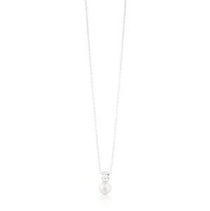Tous Strieborný náhrdelník s pravou perlou a medvedíkom 214832500 (retiazka, prívesok)