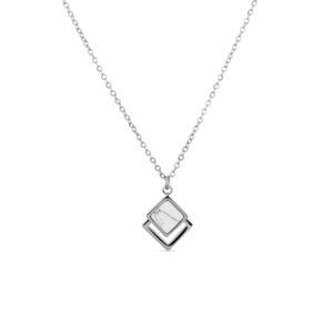 Vuch Originálny oceľový náhrdelník s mramorom Silver Miriss