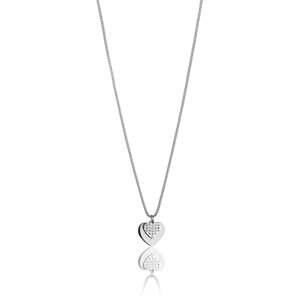 Victoria Walls Romantický oceľový náhrdelník s kryštálmi VN1093S