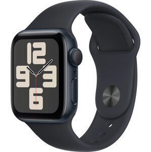 Apple Apple Watch SE (2023) GPS 44mm športový silikónový remienok temne atramentový M/L