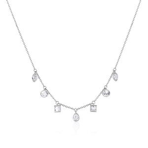 Brosway Pôvabný oceľový náhrdelník s kryštálmi Rain BNR06