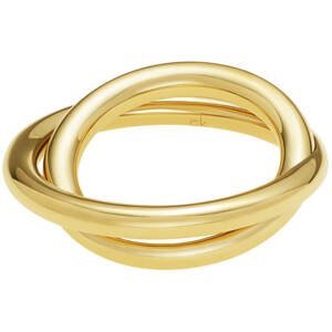 Calvin Klein Pozlátený oceľový prsteň Continue KJ0EJR1001 50 mm