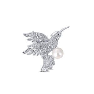 JwL Luxury Pearls Očarujúce brošňa kolibrík s pravou perlou JL0515