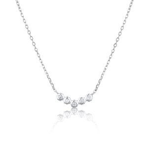 JVD Pôvabný strieborný náhrdelník so zirkónmi SVLN0070XI2BI45