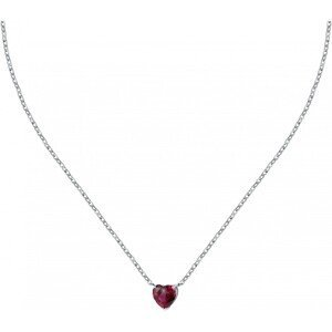 La Petite Story Romantický oceľový náhrdelník s kryštálom Love LPS10ASD15