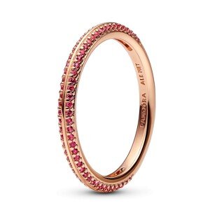 Pandora Trblietavý pozlátený prsteň Rose Me 189679C02 50 mm