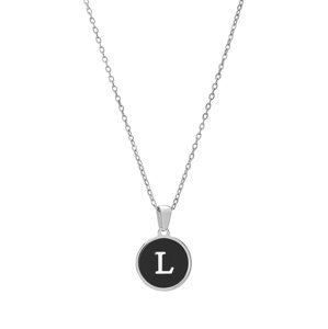 Troli Originálny oceľový náhrdelník s písmenom L