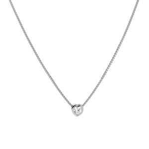 AGAIN Jewelry Strieborný náhrdelník so srdiečkom AJNA0002