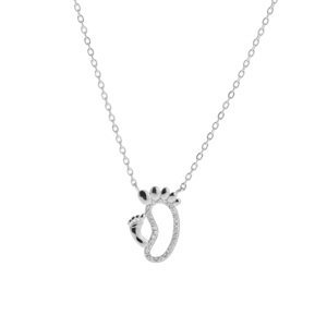 AGAIN Jewelry Strieborný náhrdelník Nožičky AJNA0007 (retiazka, prívesok)