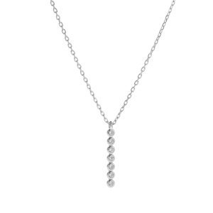 AGAIN Jewelry Elegantný strieborný náhrdelník so zirkónmi AJNA0008 (retiazka, prívesok)